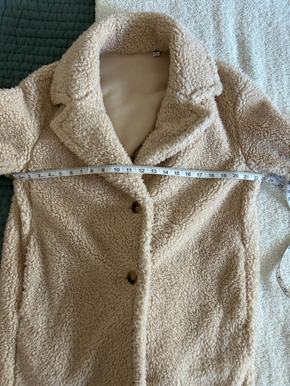 Uniqlo Cream Teddy Jacket - Picture 5 of 5
